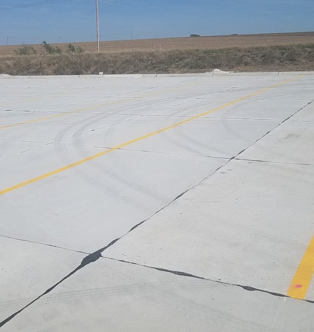 Truck Stop Line Stripe Removal